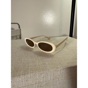 rubi sunglasses kurt cobain grunge glam cream frame brown lens oval femme fatale